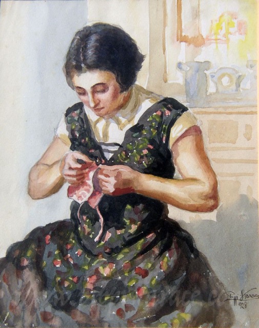 gina, la moglie dell'artista 1928