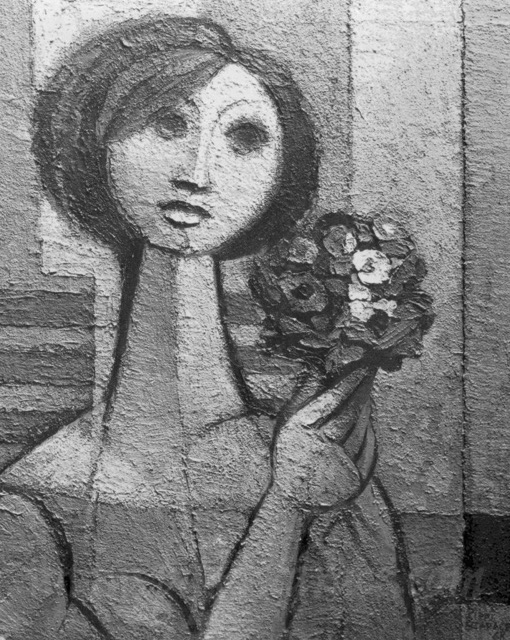 ragazza con fiori 1968